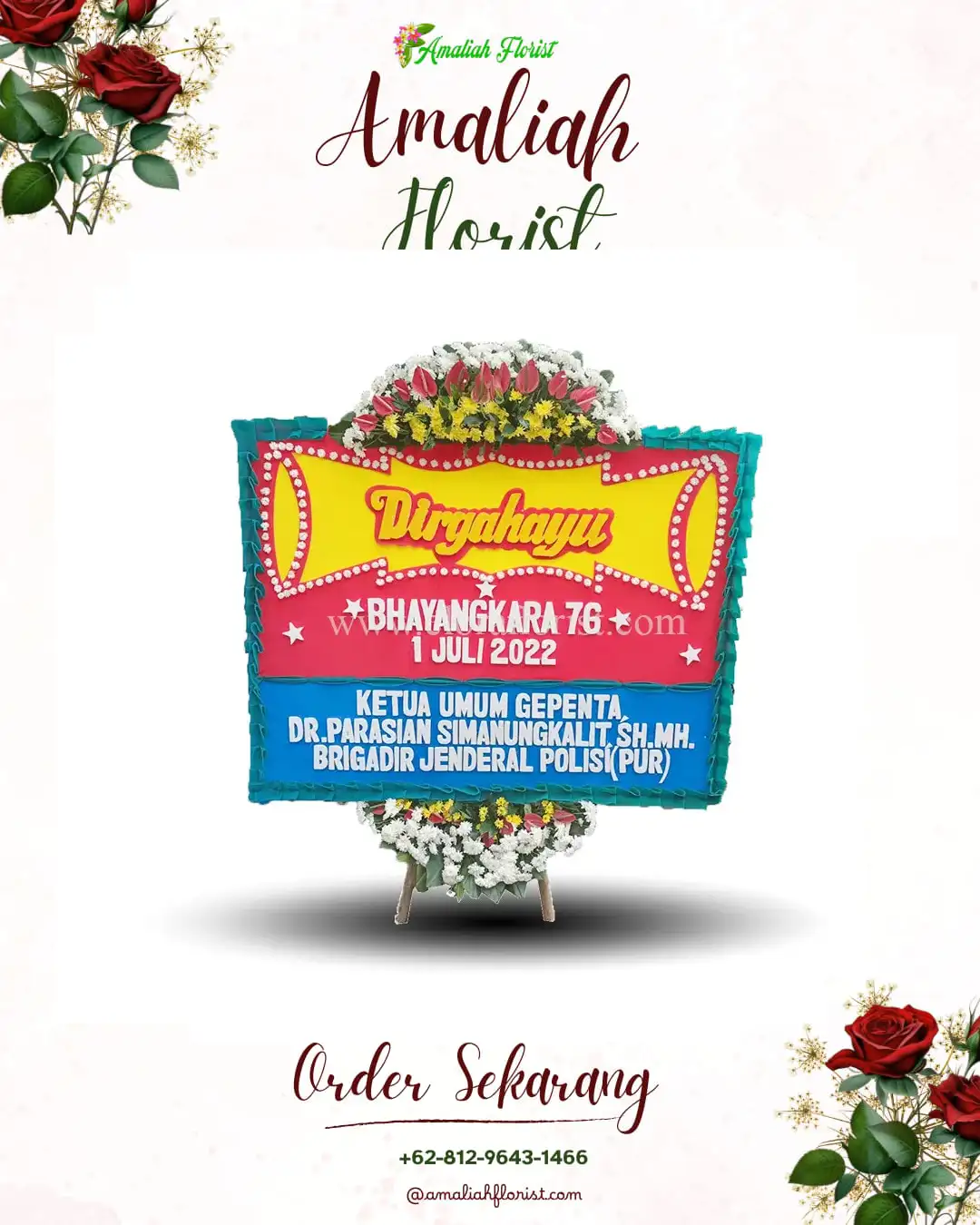 Papan Bunga HUT Ulang Tahun Rumbai